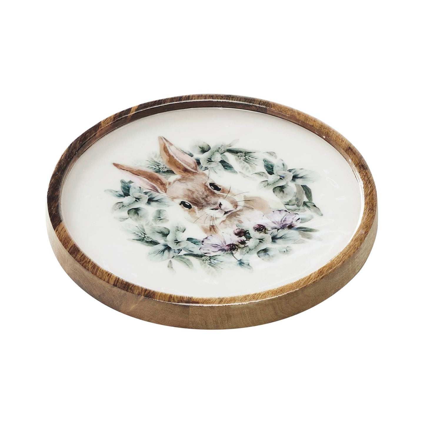 Bunny Hop Wooden Plate Natural