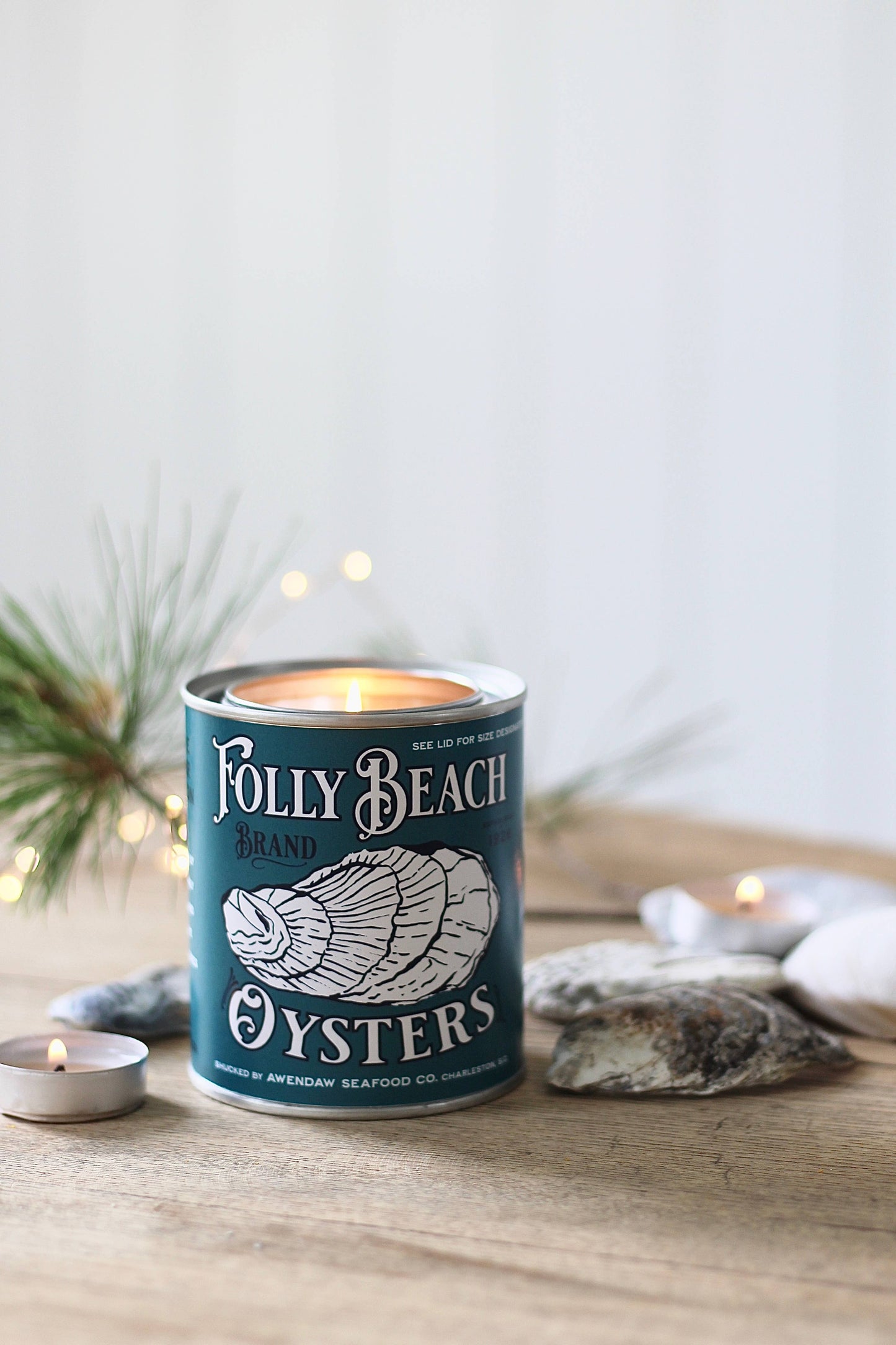 Vintage Folly Beach Oyster Style Candle
