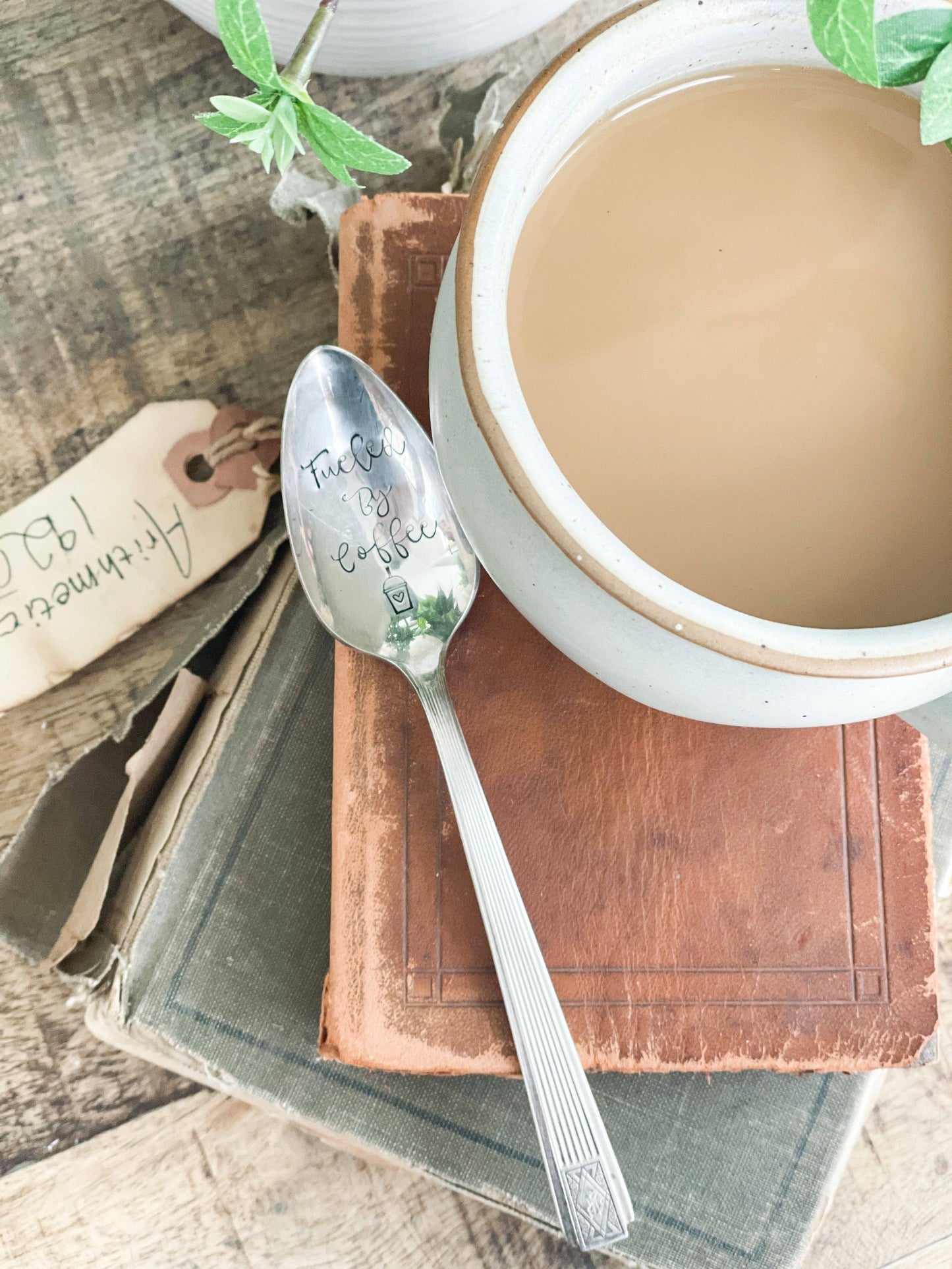 Fueled By Coffee Vintage Stamped Spoon