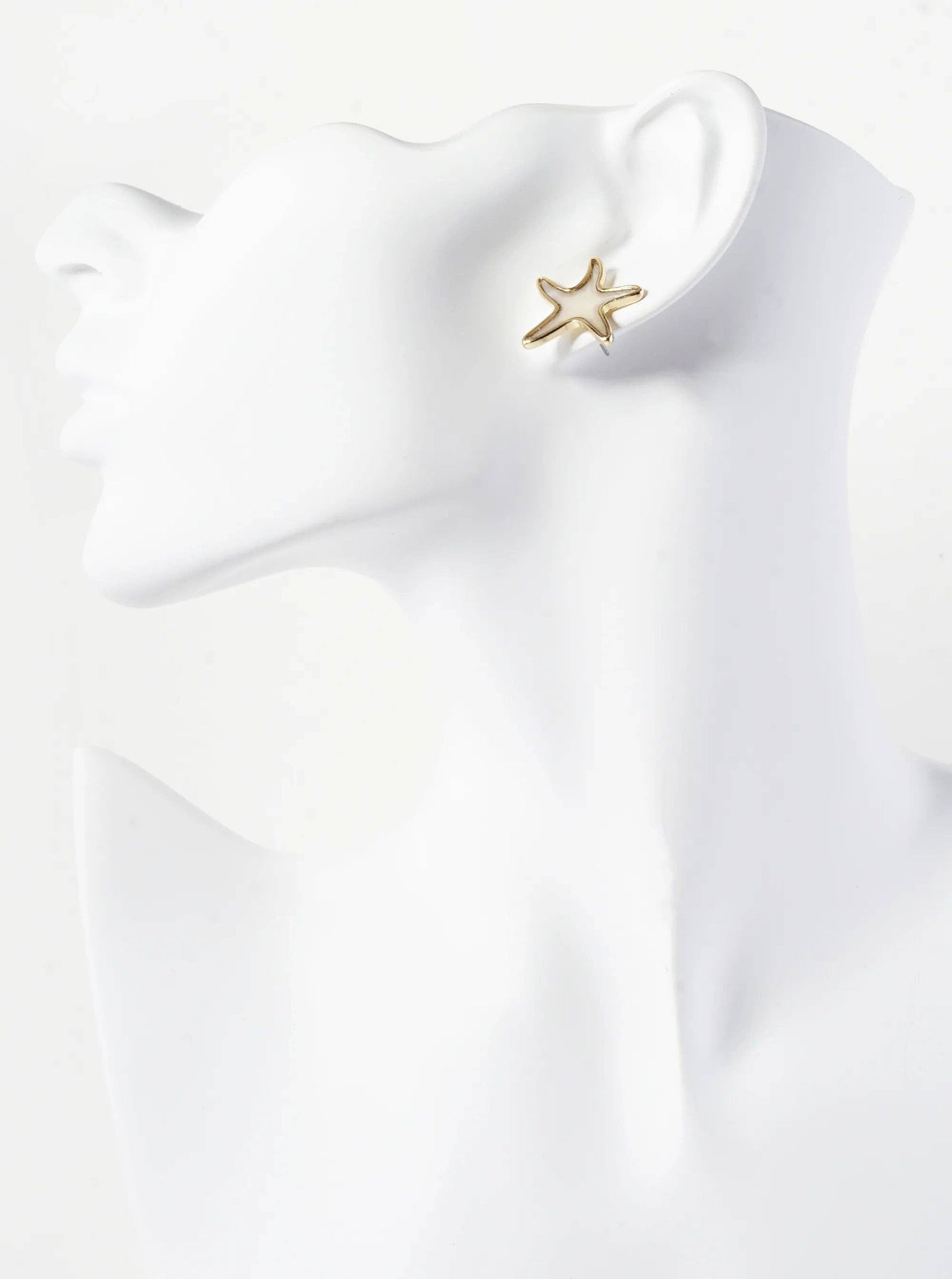 Abalone Mother Of Pearl Starfish Stud Earrings