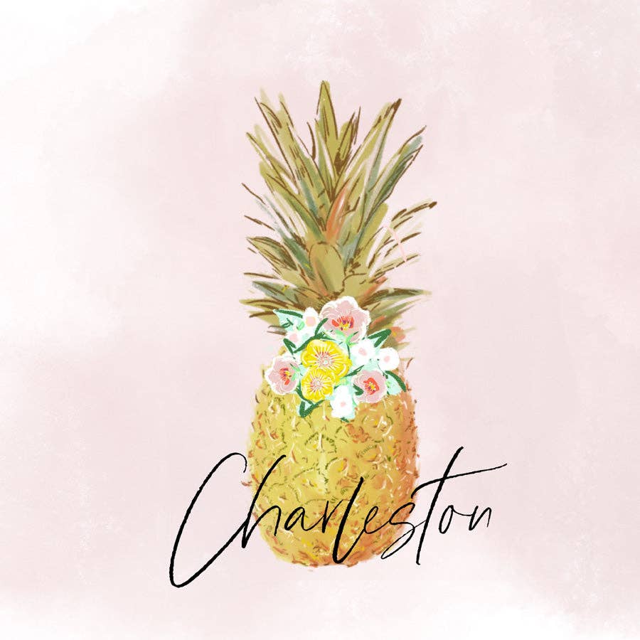 CHARLESTON PINEAPPLE -Note Cards
