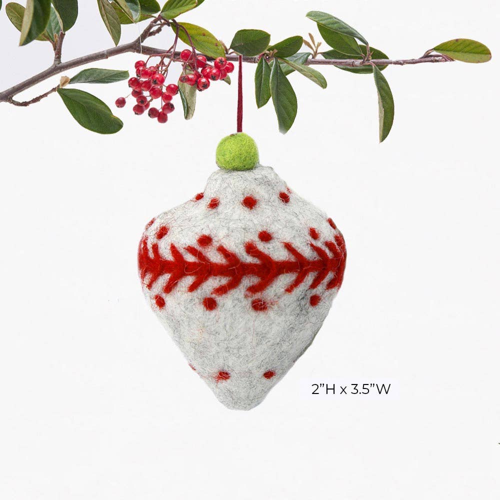 BAUBLE GREY Felt Ornament
