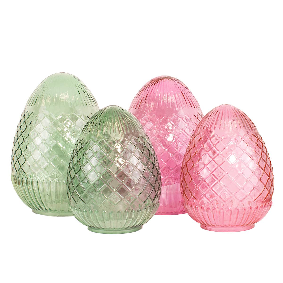 Annalise Glass Egg Pink 8"