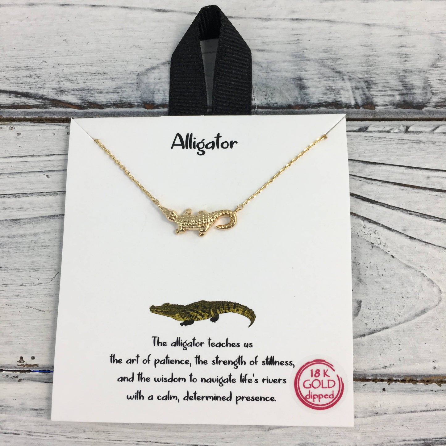 Alligator pendent necklace