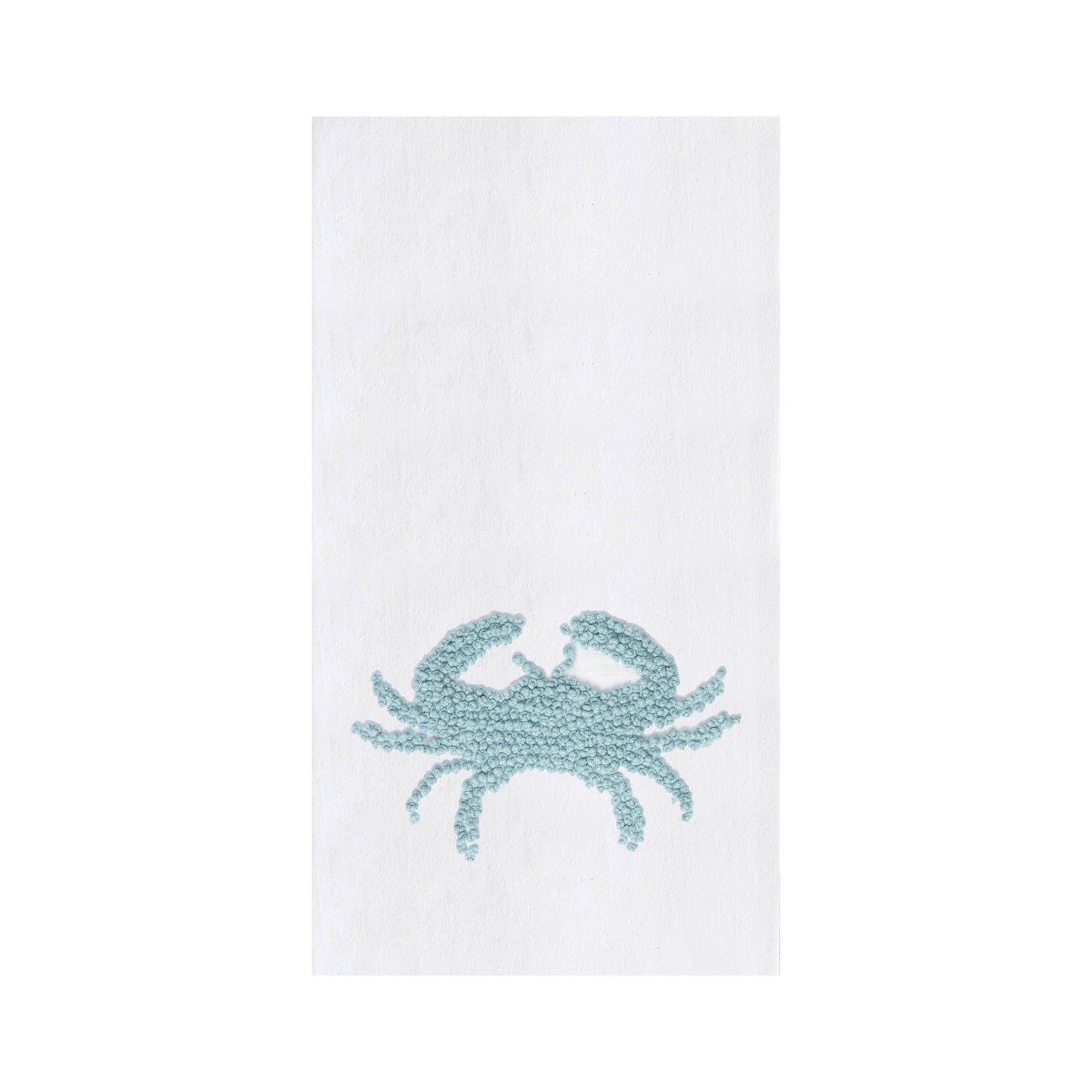 Coastal Crab French Knot Kitchen Towel