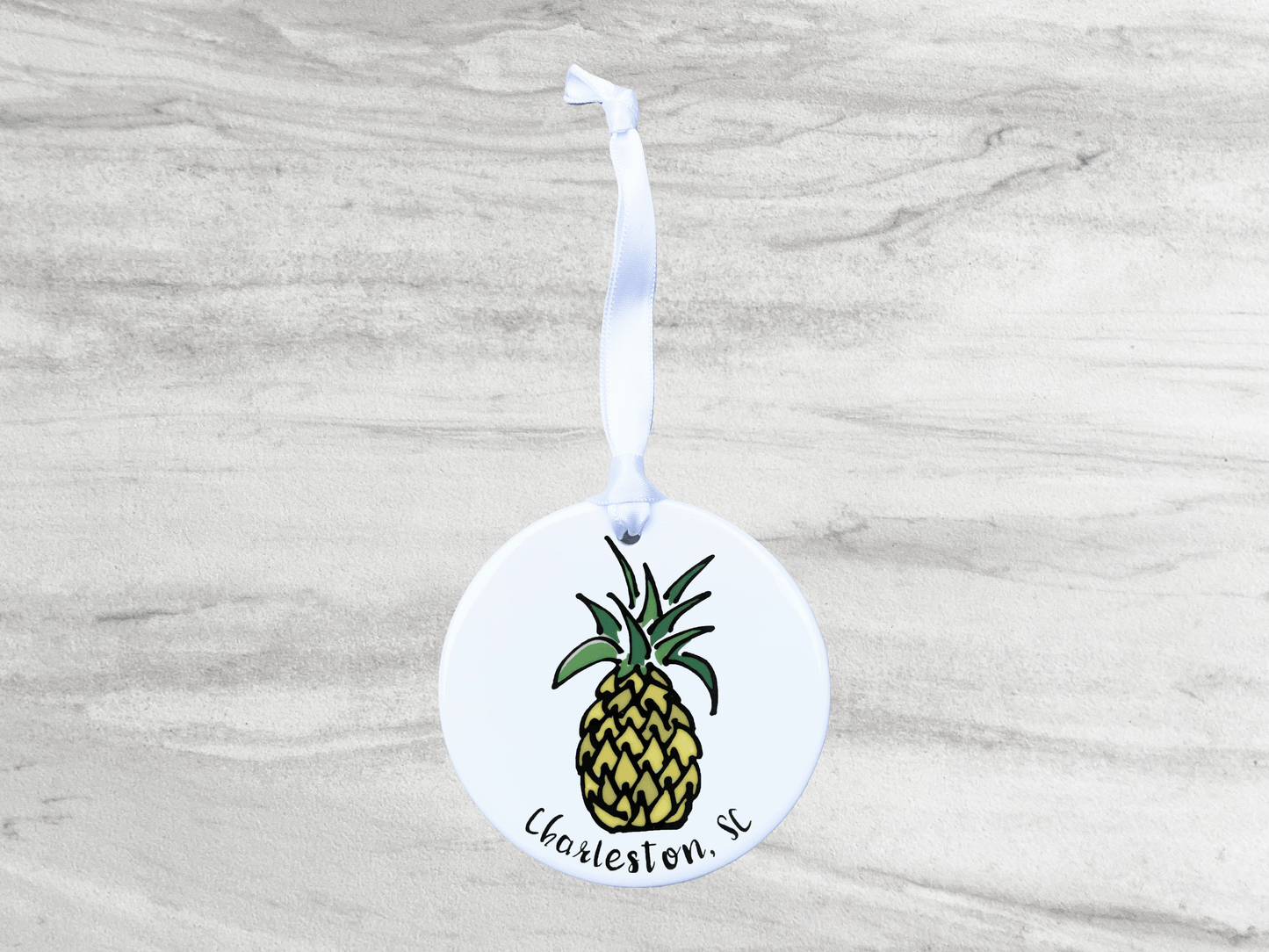 Pineapple Charleston, SC Ceramic Ornament