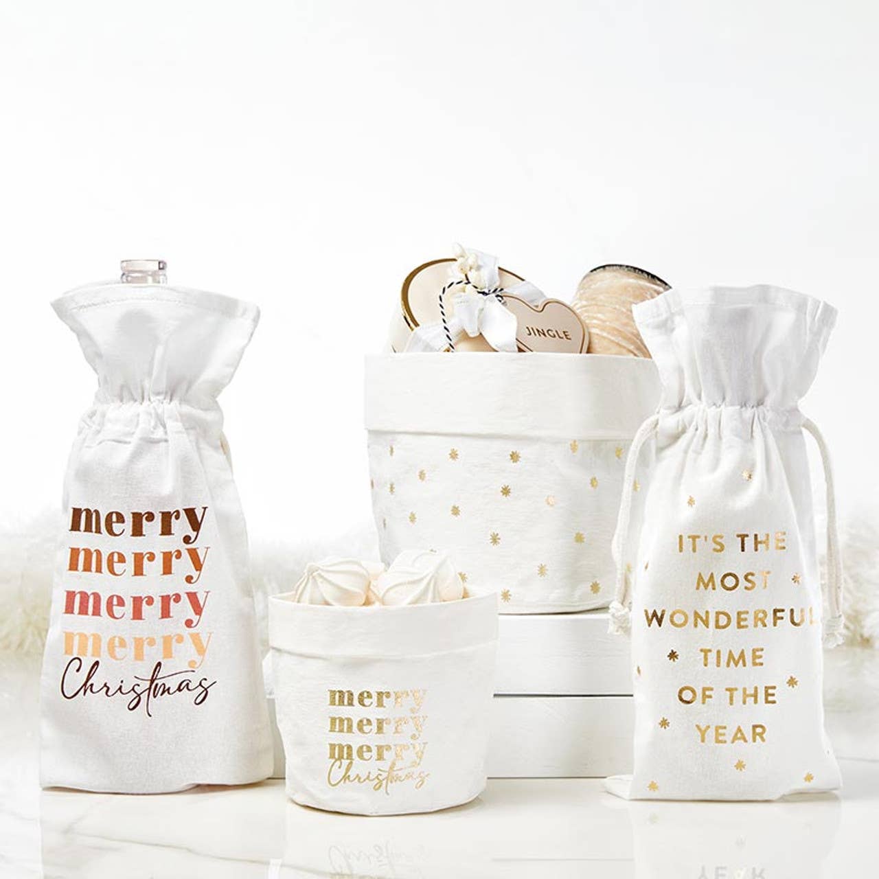 Washable Paper Pouches - Small - Merry Christmas