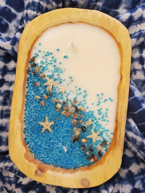 Paisley Duck BEACH Dough Bowl Soy Candle