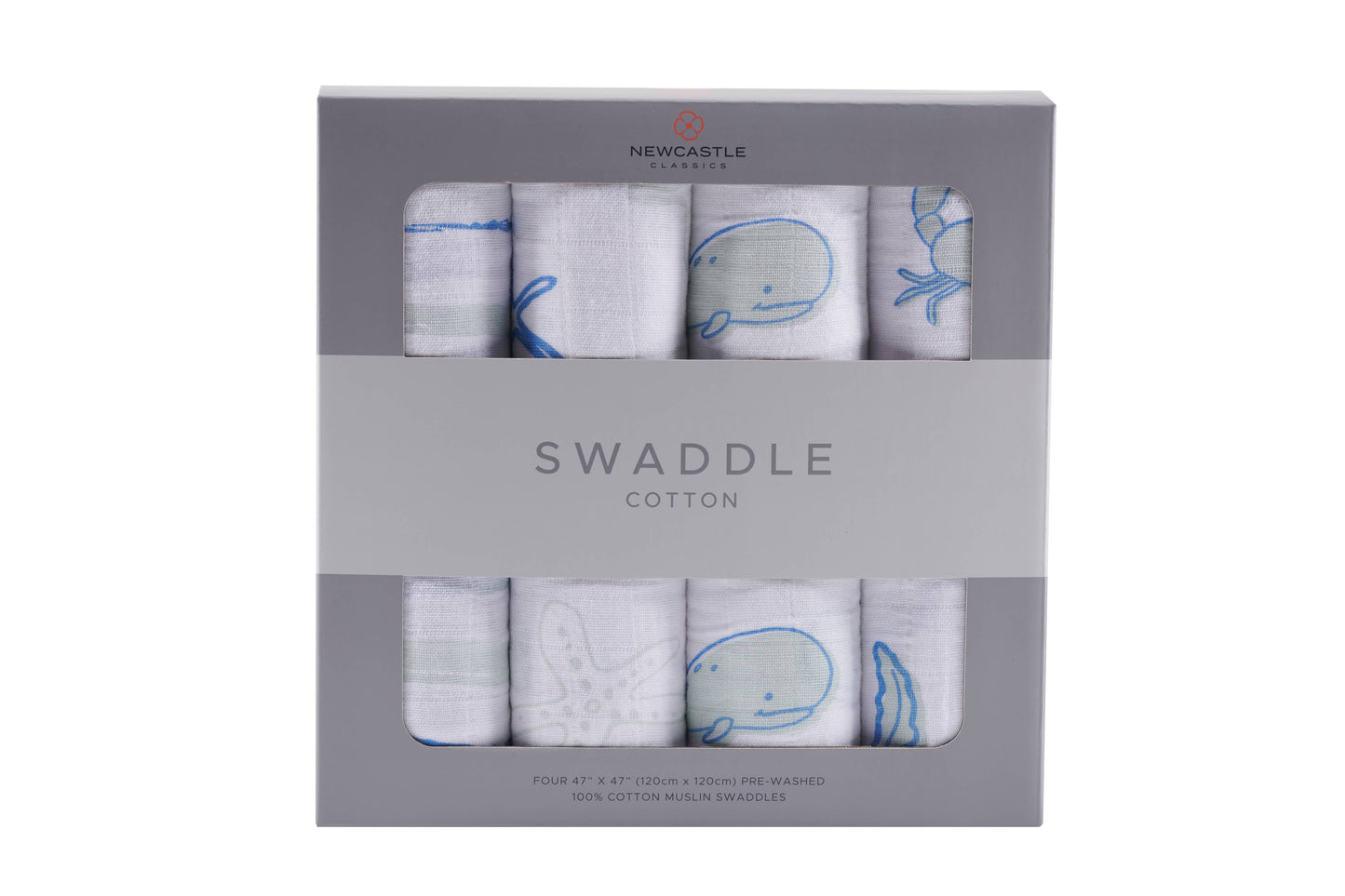 Ocean Friends Swaddle 4-Pack