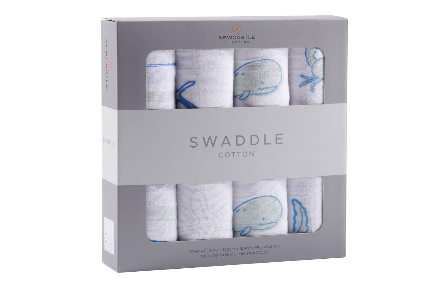 Ocean Friends Swaddle 4-Pack