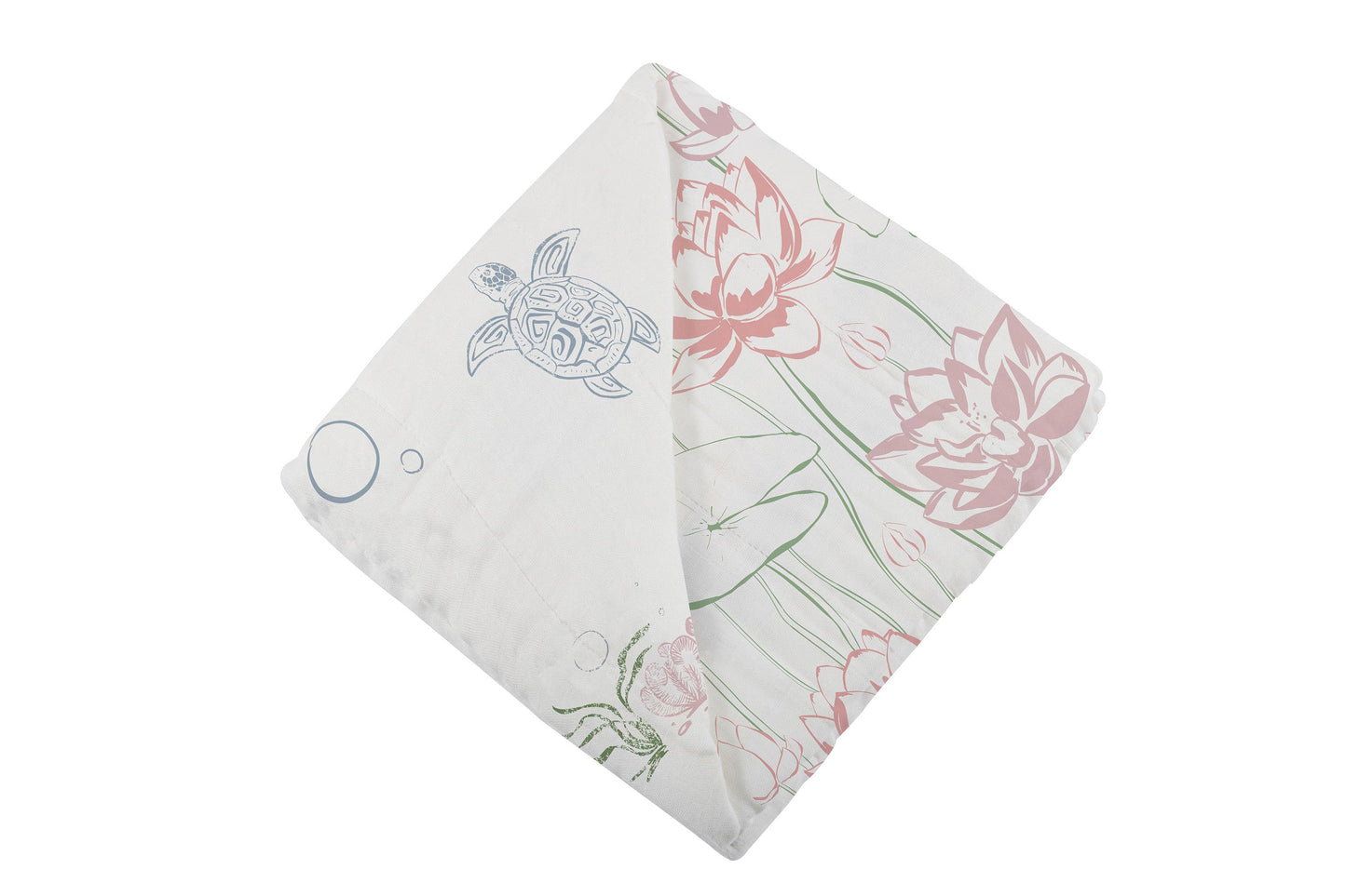 Turtles and Water Lily Newcastle Blanket