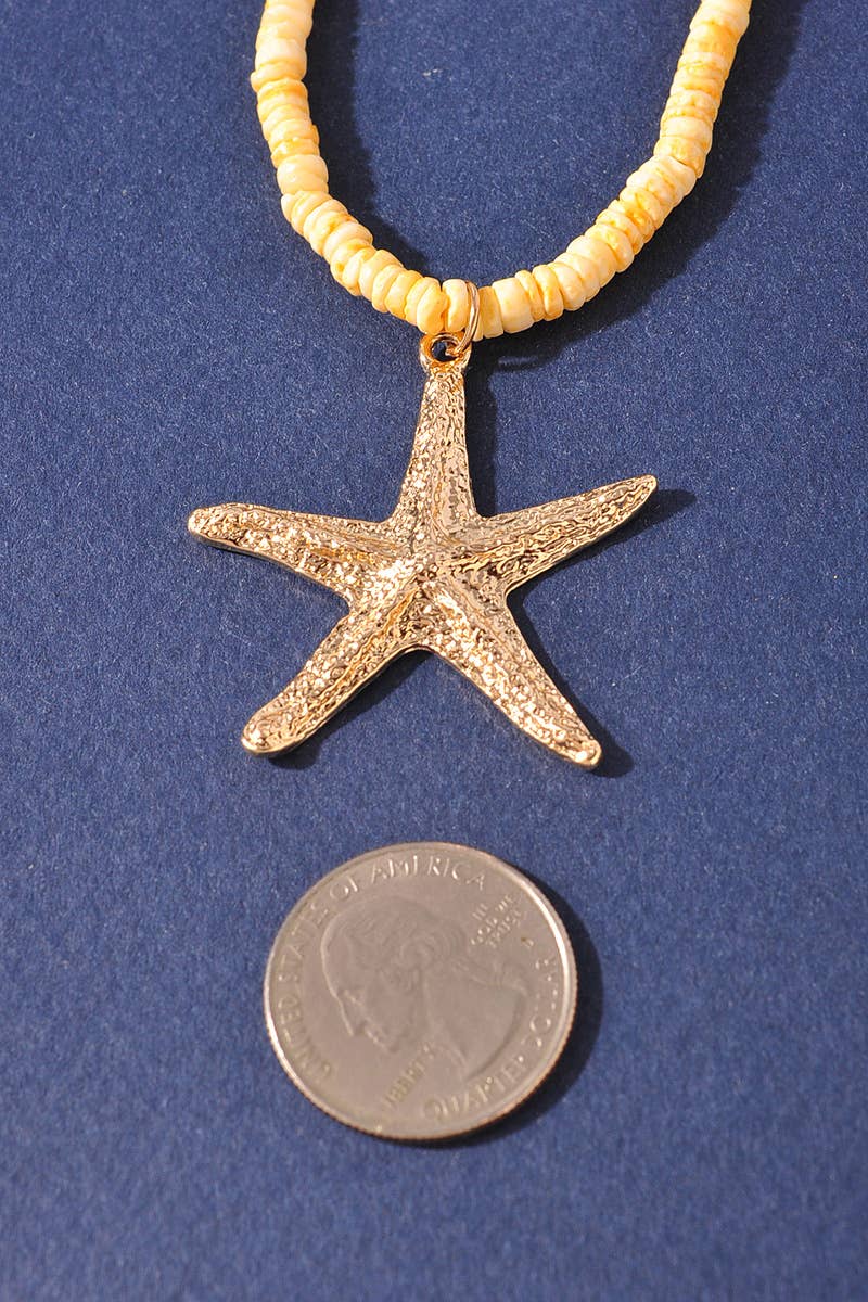 SHELL BEAD STARFISH PDT NECKLACE