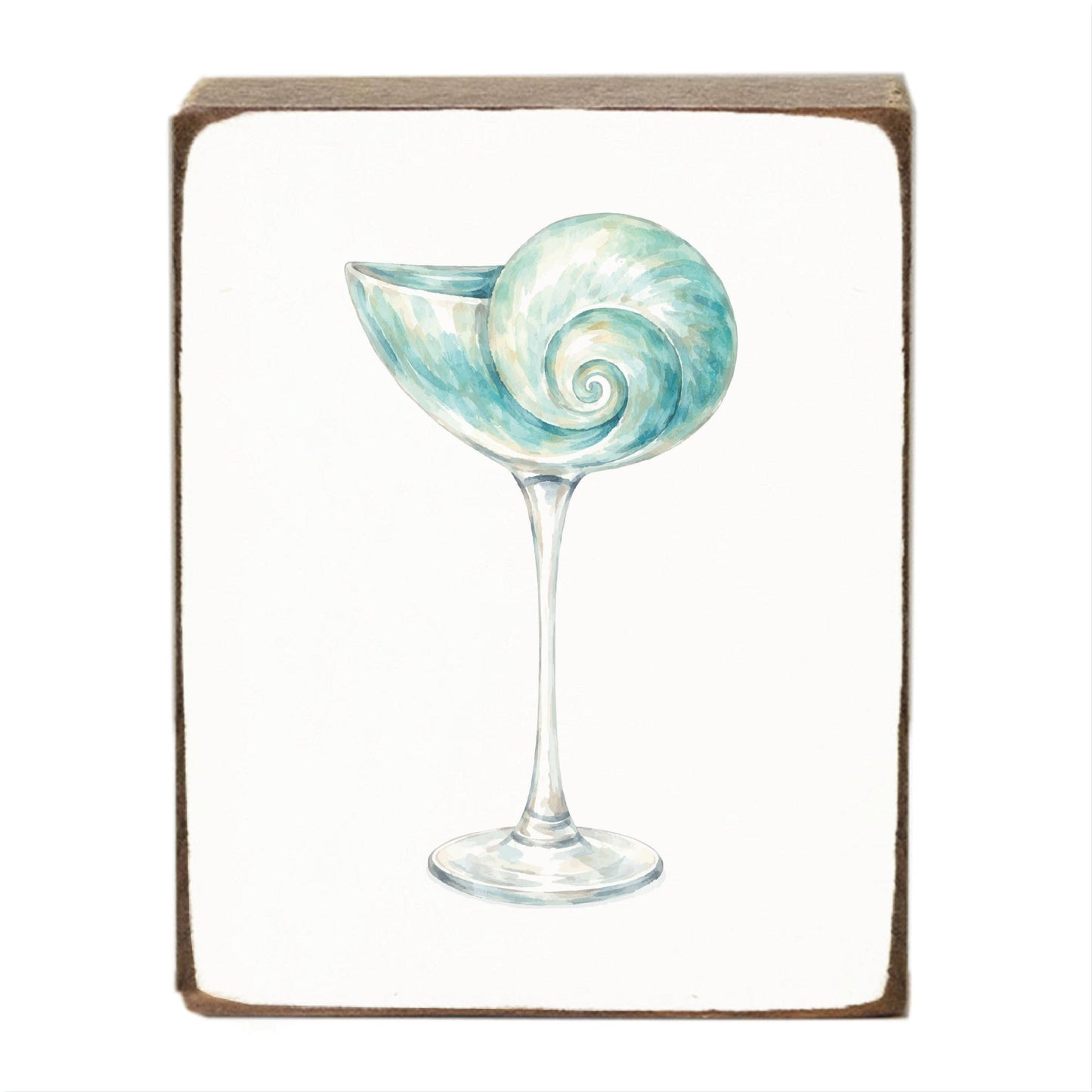 Shell Martini Block Sign