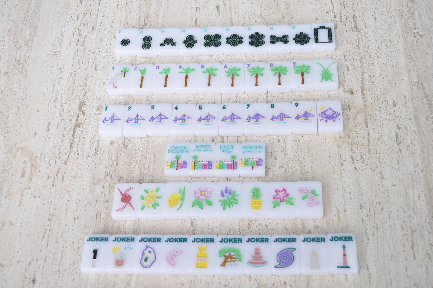 "Charleston Tiles" Mahjong Set