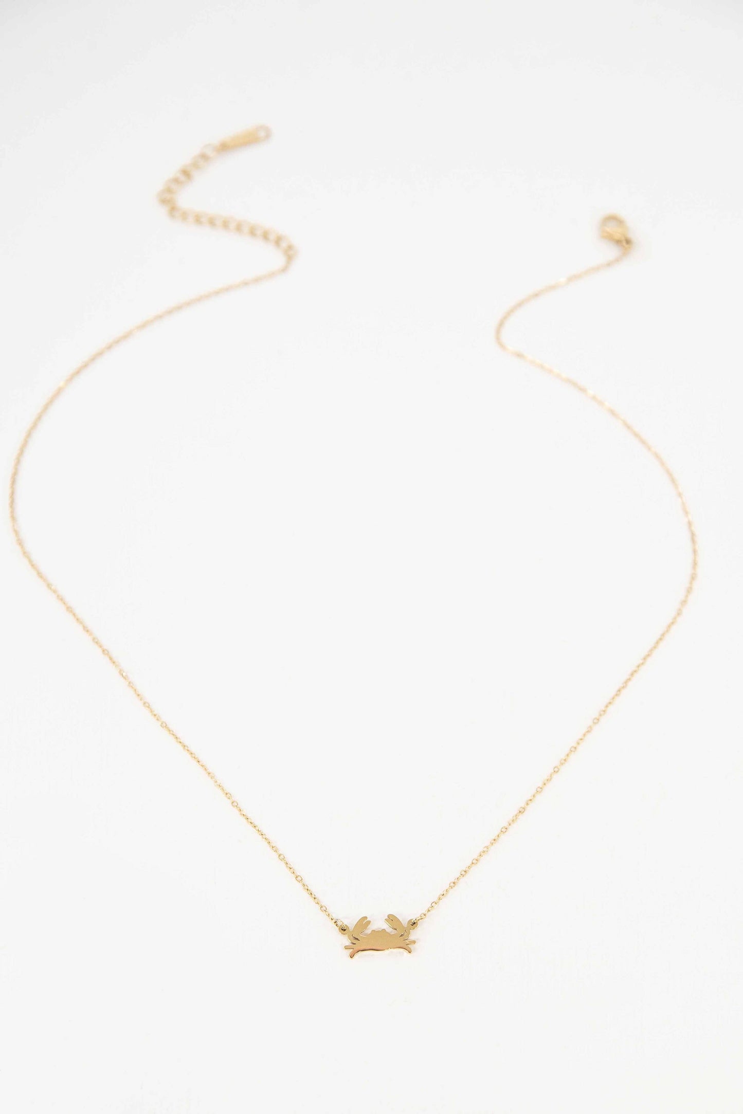 Crab Charm Necklace | Gold