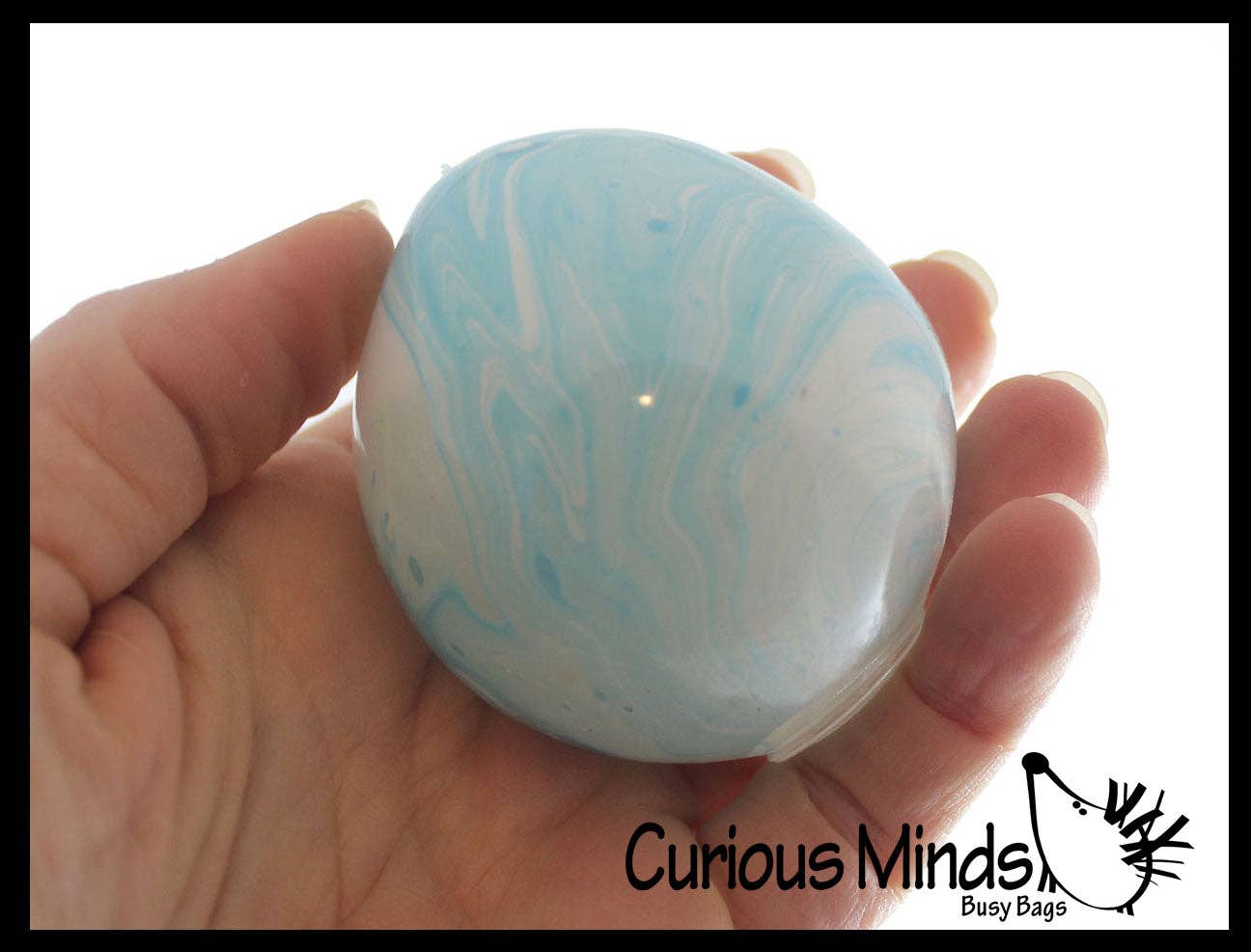 1 Easter Egg Soft Squishy Doh Ball - Marbled Egg Shaped