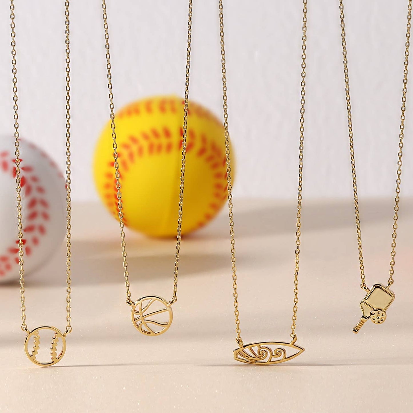 Petite Surfboard Wave Necklace