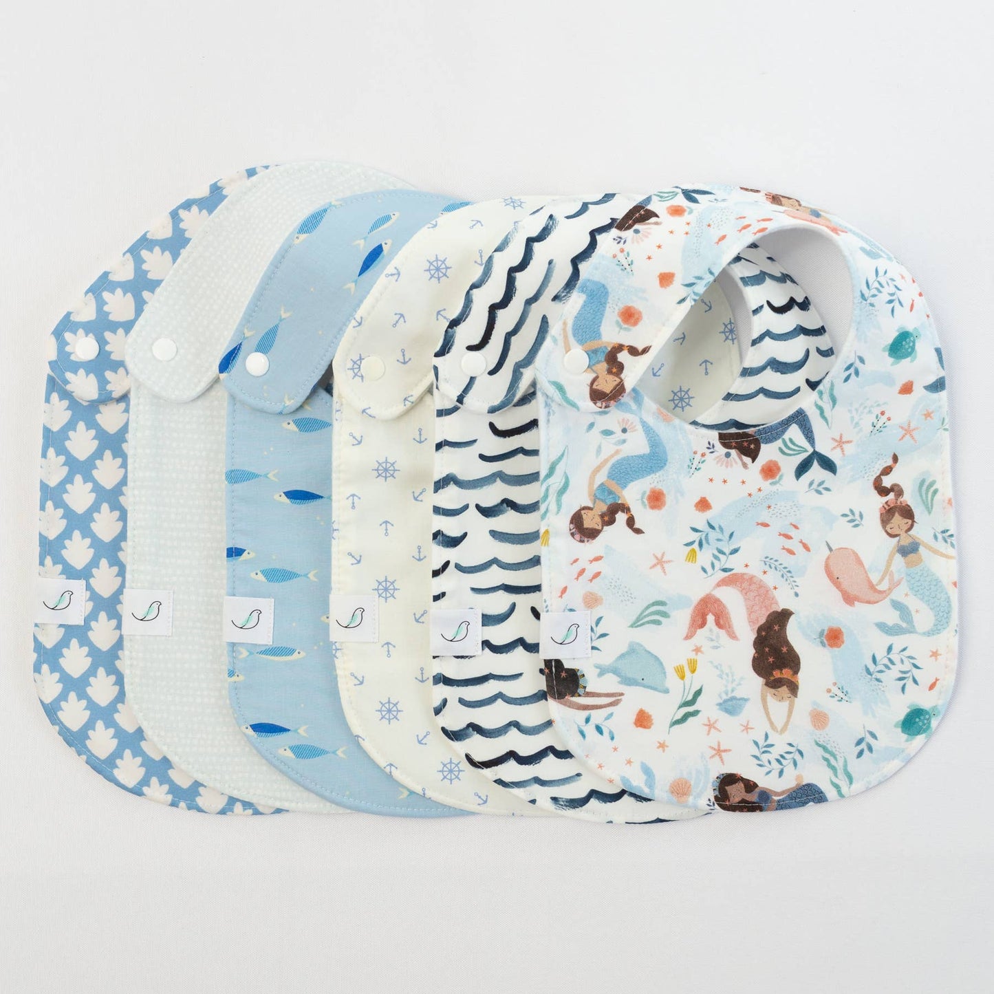 Charlie Snap Bib - Seaflower