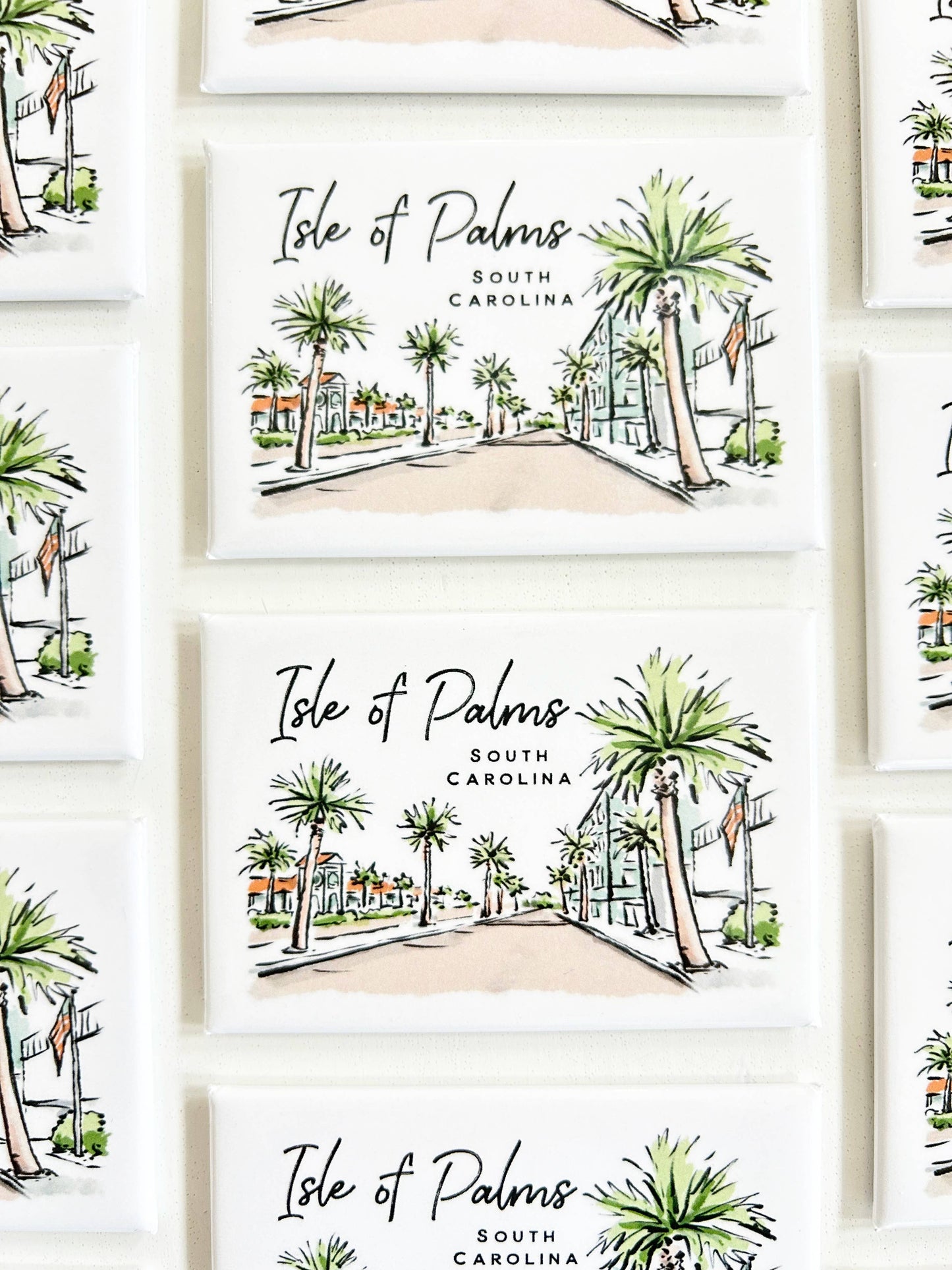 Sherbet Painted Streets - The Isle of Palms Magnet