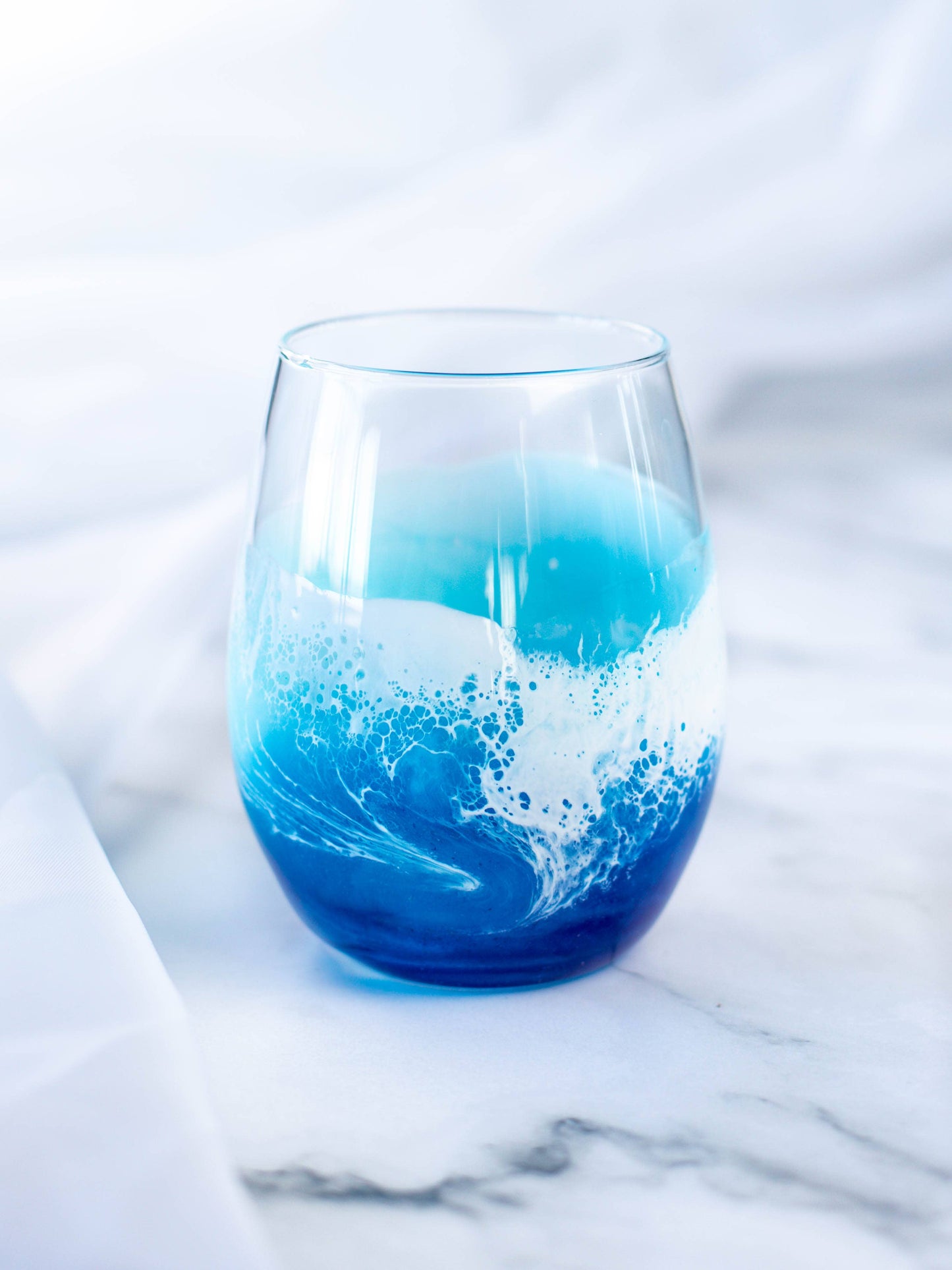 Ocean Resin Stemless Wine Glass