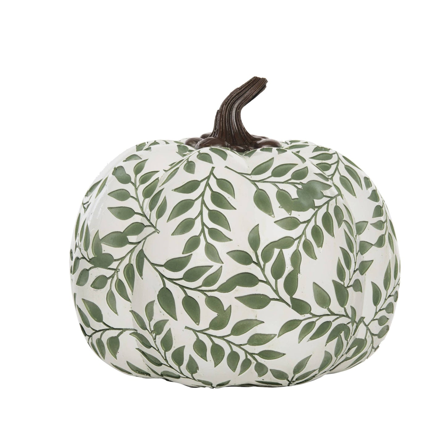 Fall/Harvest Tall Green Botanical Pumpkin Figure