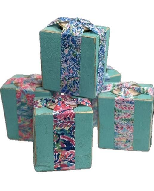 Coastal Turquoise Sugar Mold Soy Candle