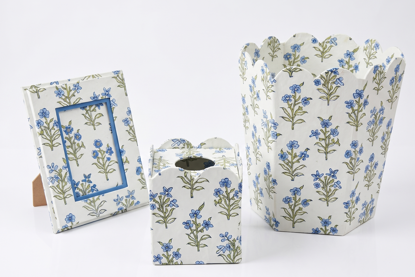 Large Hand Block Print Storage / Waste Bin (Collapsible)