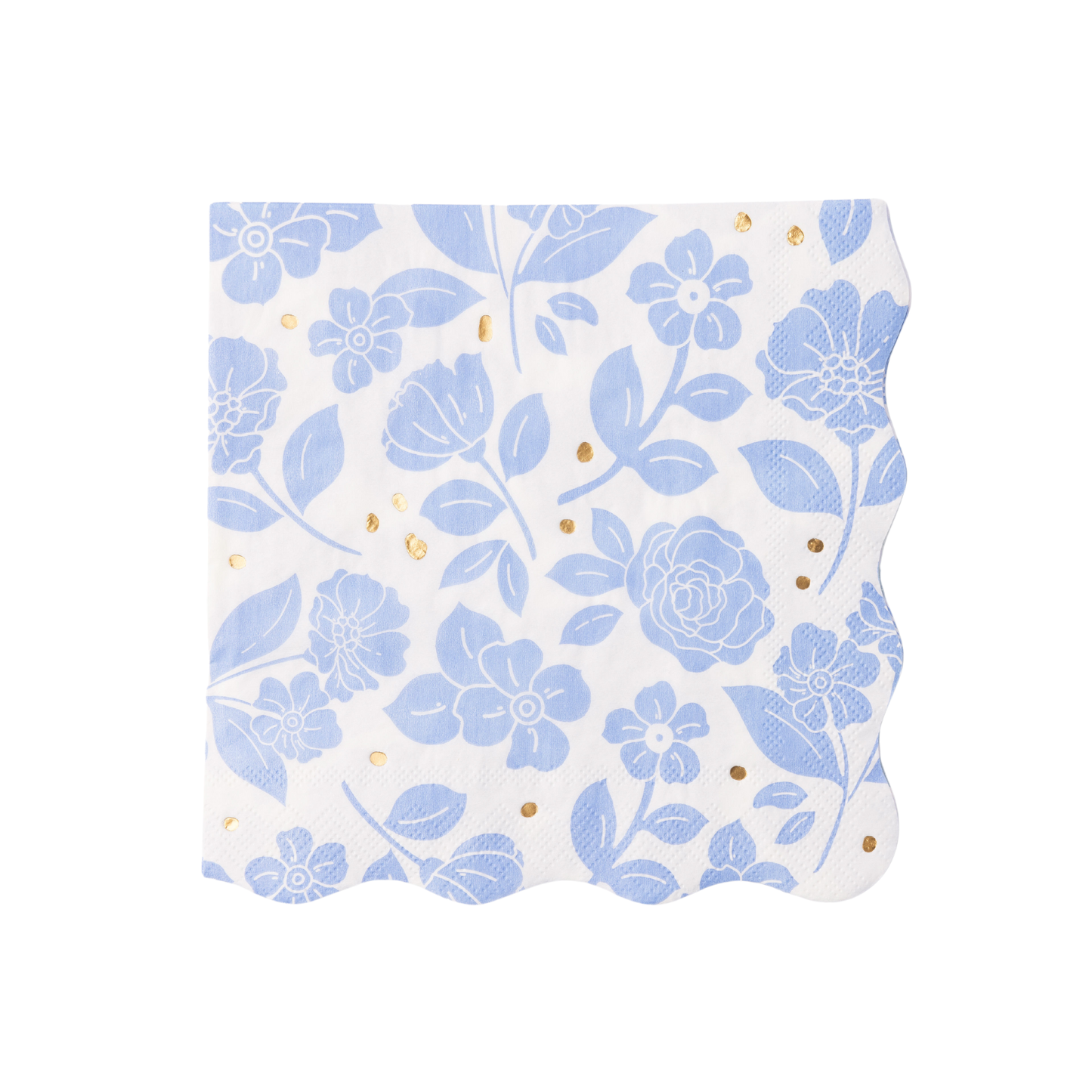 BELLE BLUE ELEGANT FLORAL DINNER NAPKINS