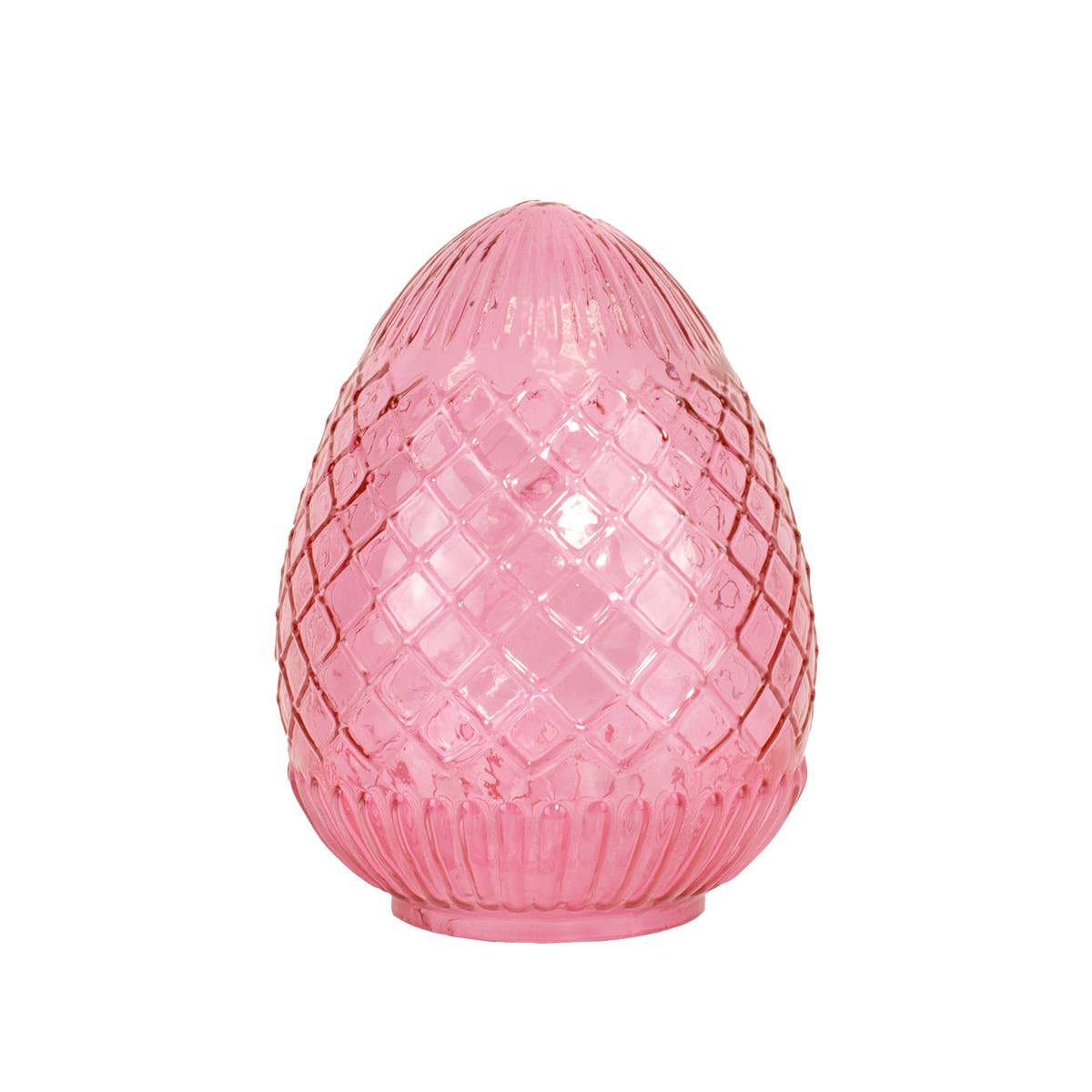 Annalise Glass Egg Pink 8"