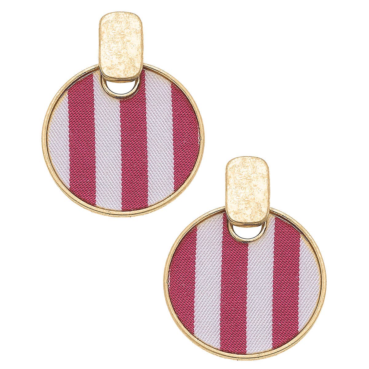Cabana Stripes Disc Earrings