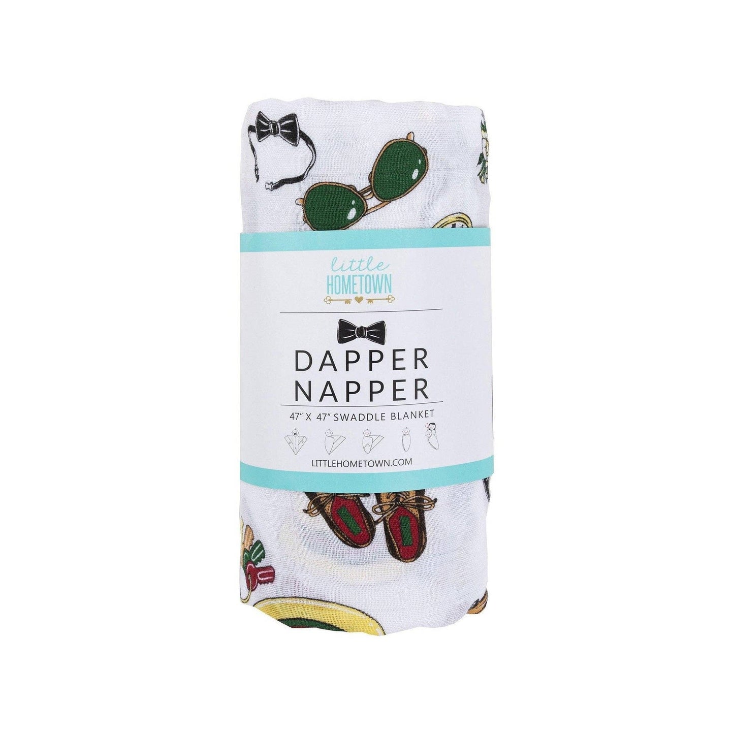 Dapper Napper Baby Muslin Swaddle Blanket Perfect Baby Shower Essential