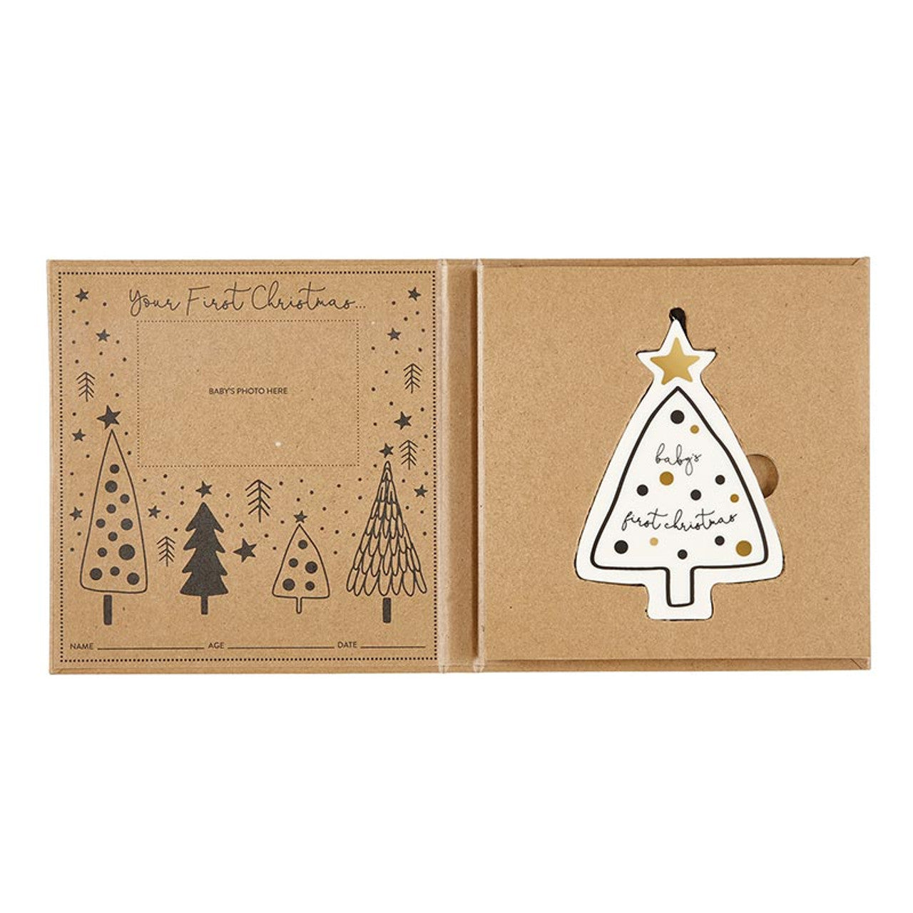 Baby's 1st Xmas Ornament Tree Black