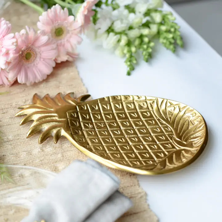 Gilded Pineapple Plate