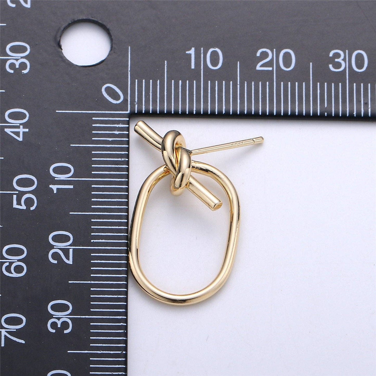 15x30mm 1 Pair of 14K Gold Filled Twist Hoop Tiny Hoop Earring