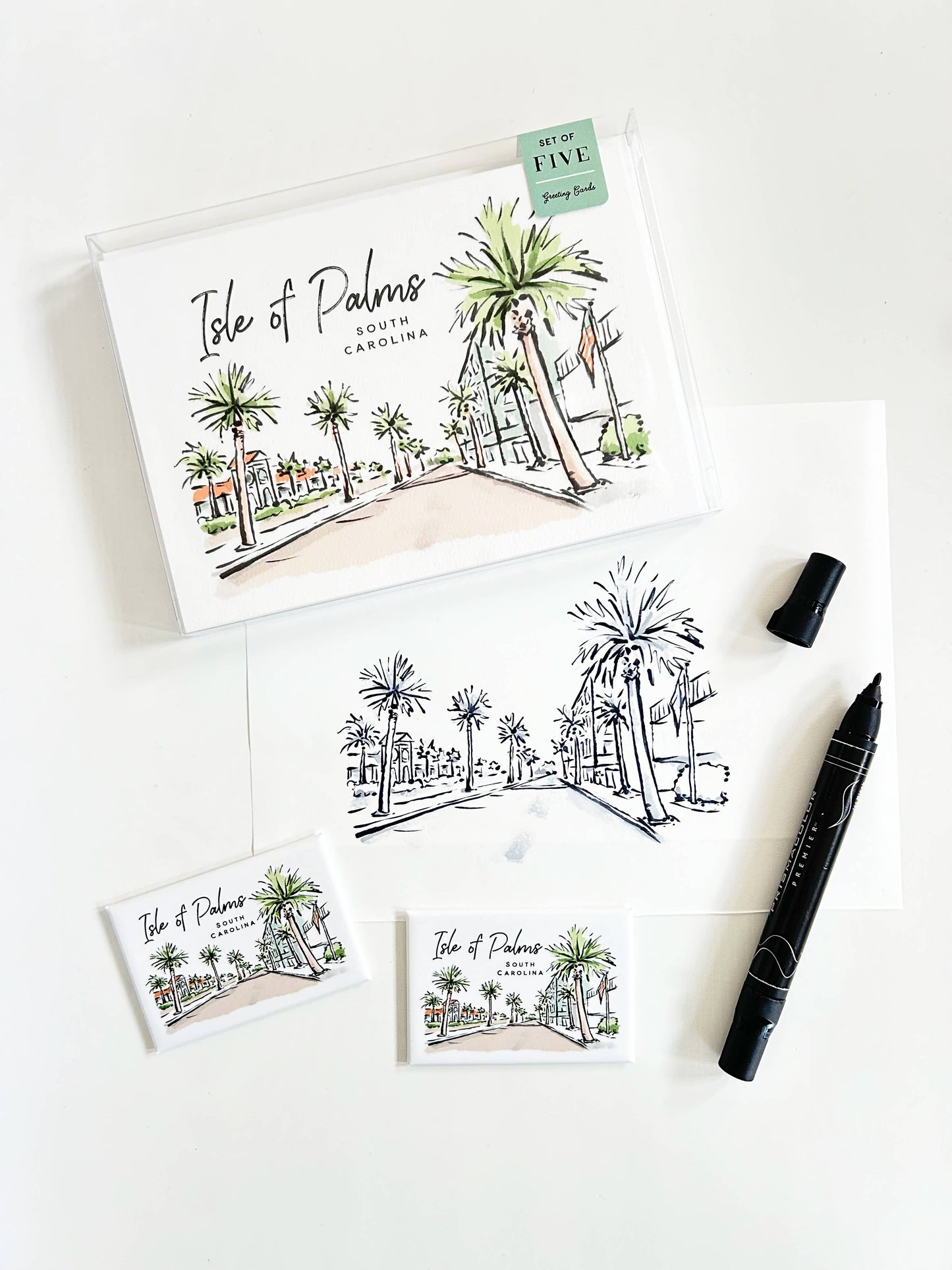 Sherbet Painted Streets - The Isle of Palms Magnet
