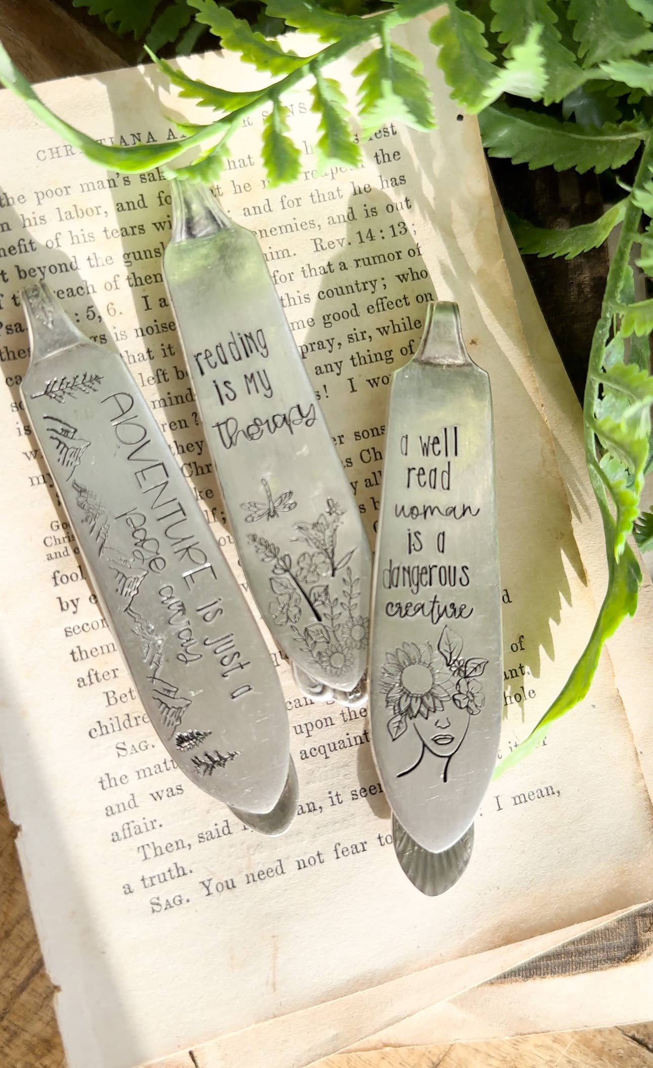 Stamped Spreader Bookmarks