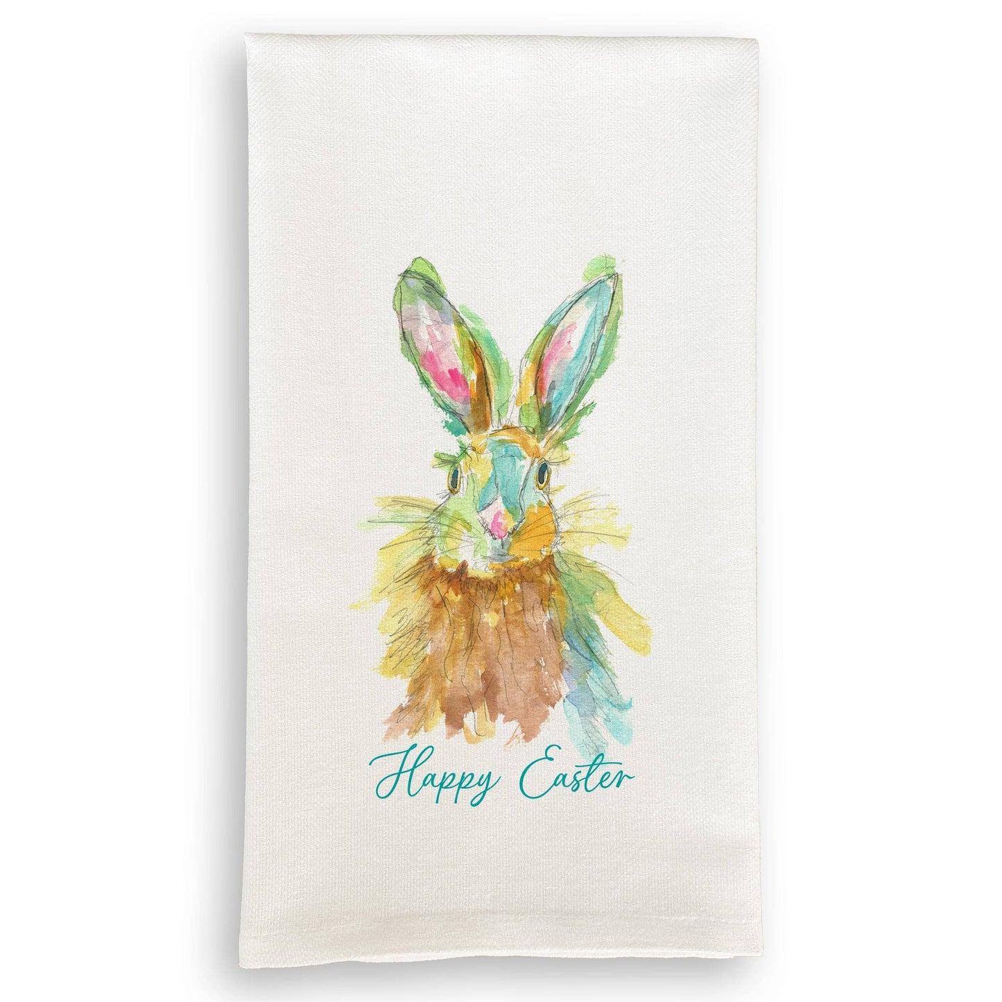 Colorful Bunny Tea Towel