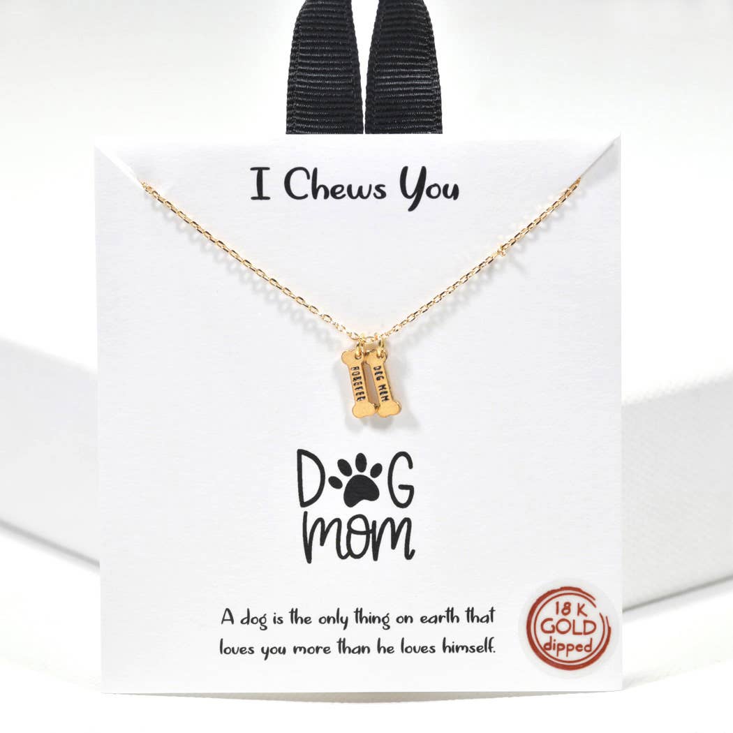 Dog Mom Forever One Dainty Necklace