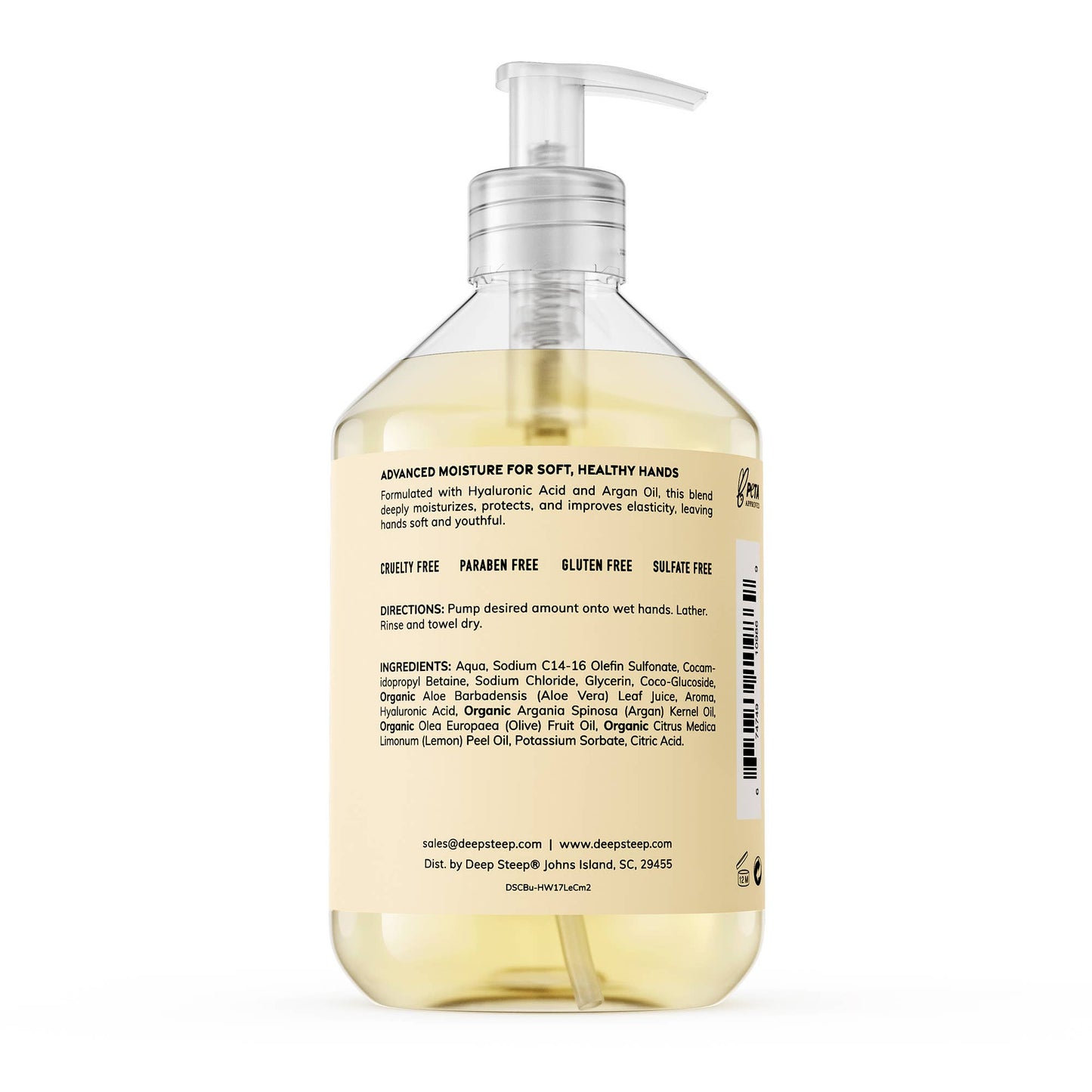 Argan Oil Liquid Hand Wash - Lemon Cream 17.6oz