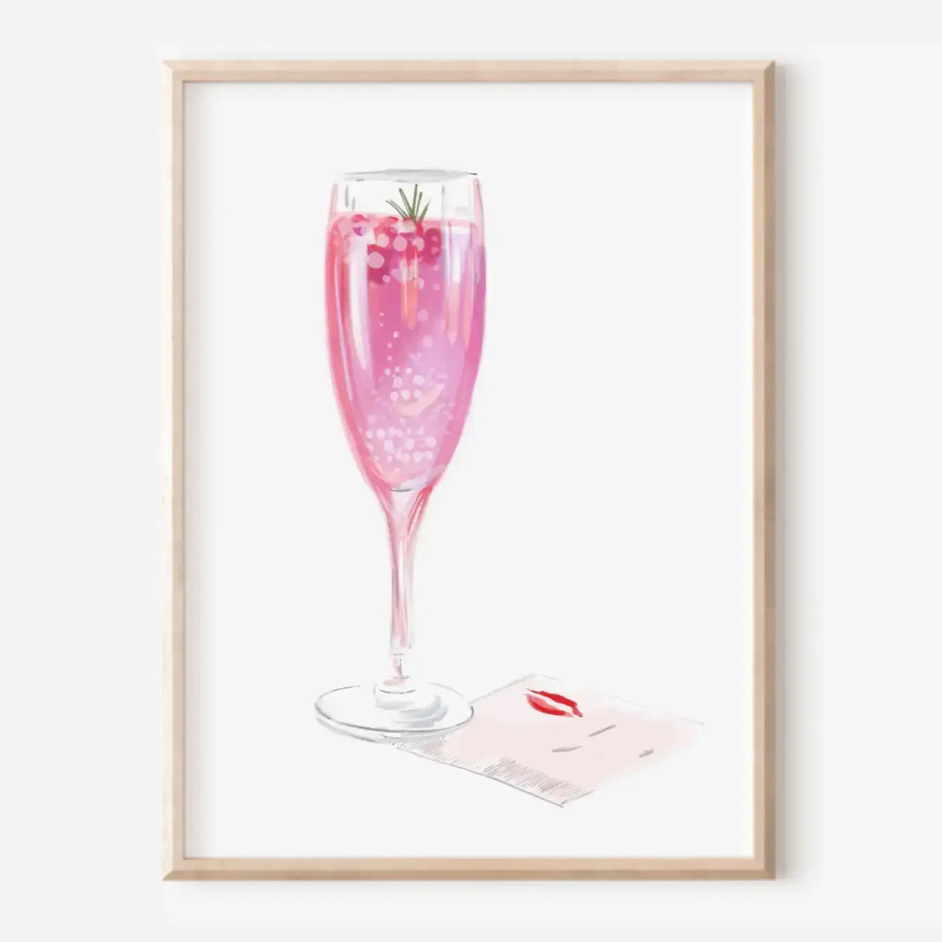 CHAMPAGNE LIPS - Art Print
