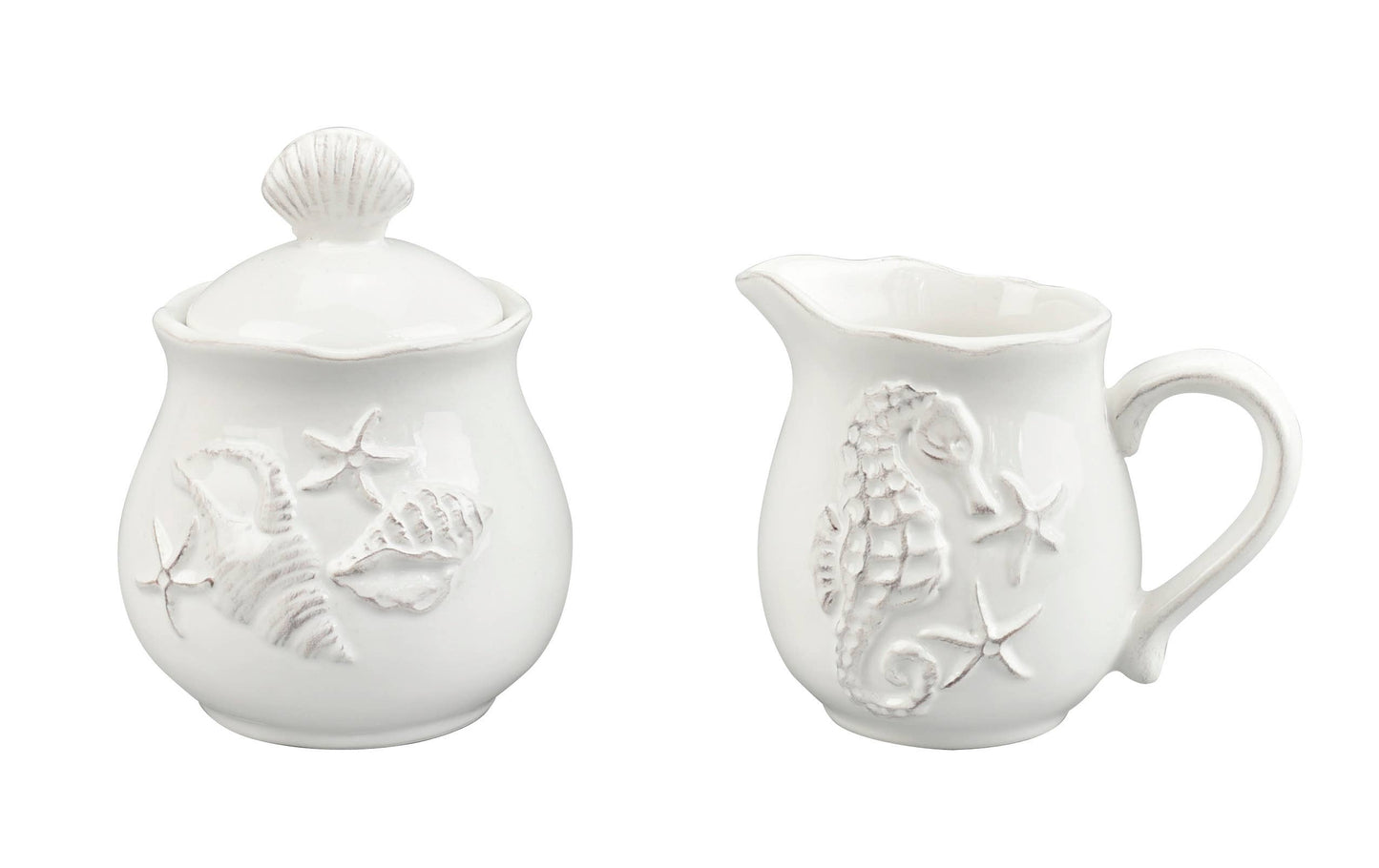 White Laguna Coastal Ceramic Creamer