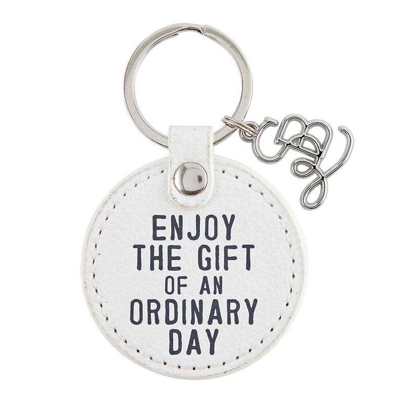 Face to Face Leather Key Tag - Enjoy The Gift
