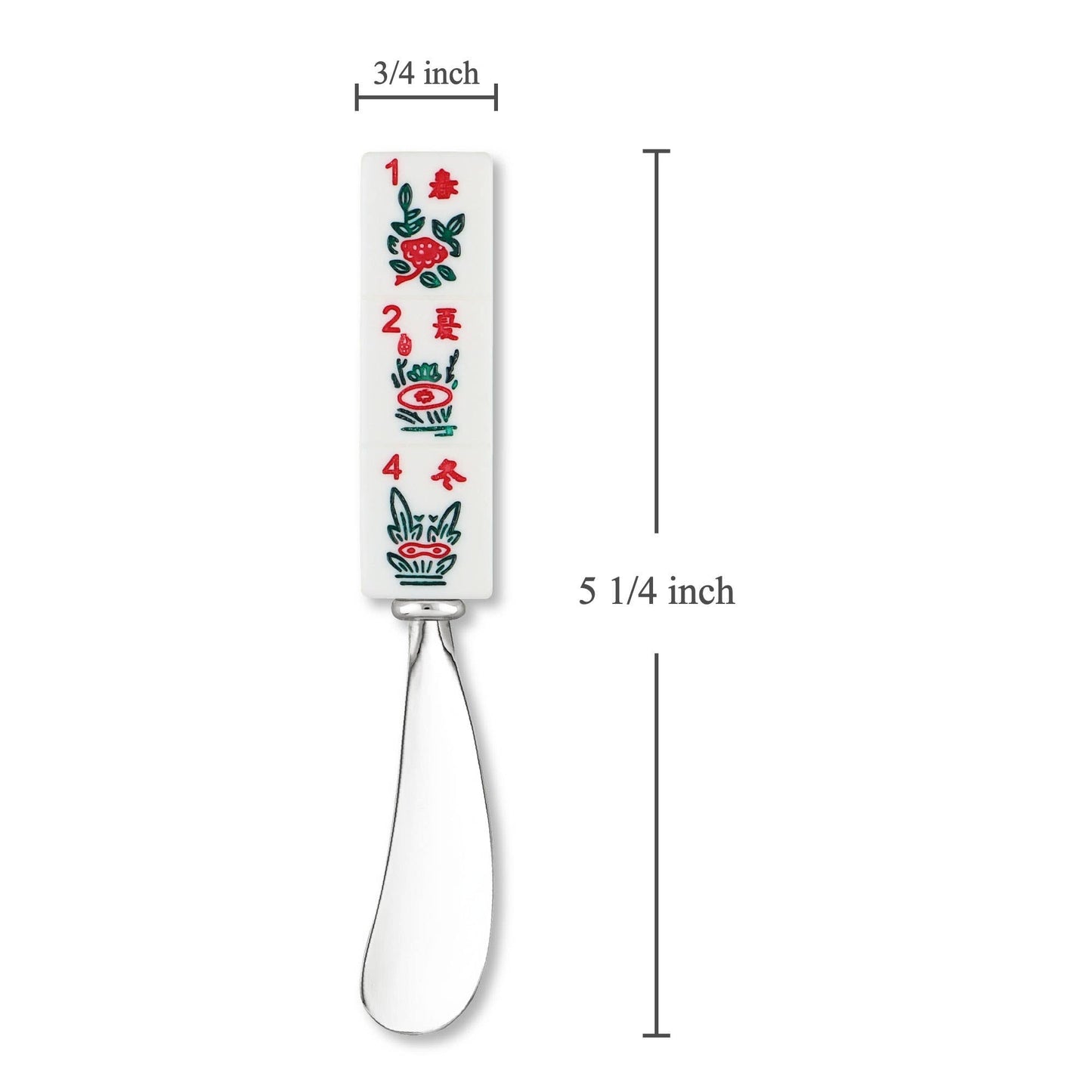 Mahjong Flowers Zinc Cheese Spreader