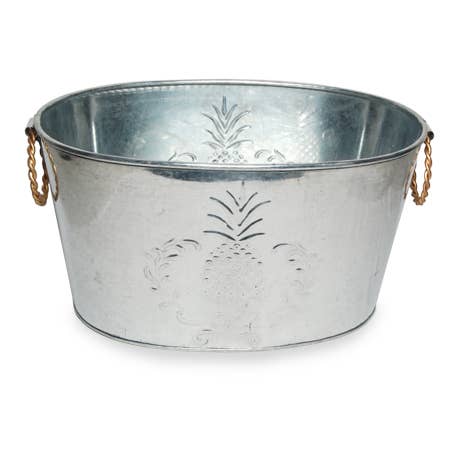 Galvanized Pineapple Tub
