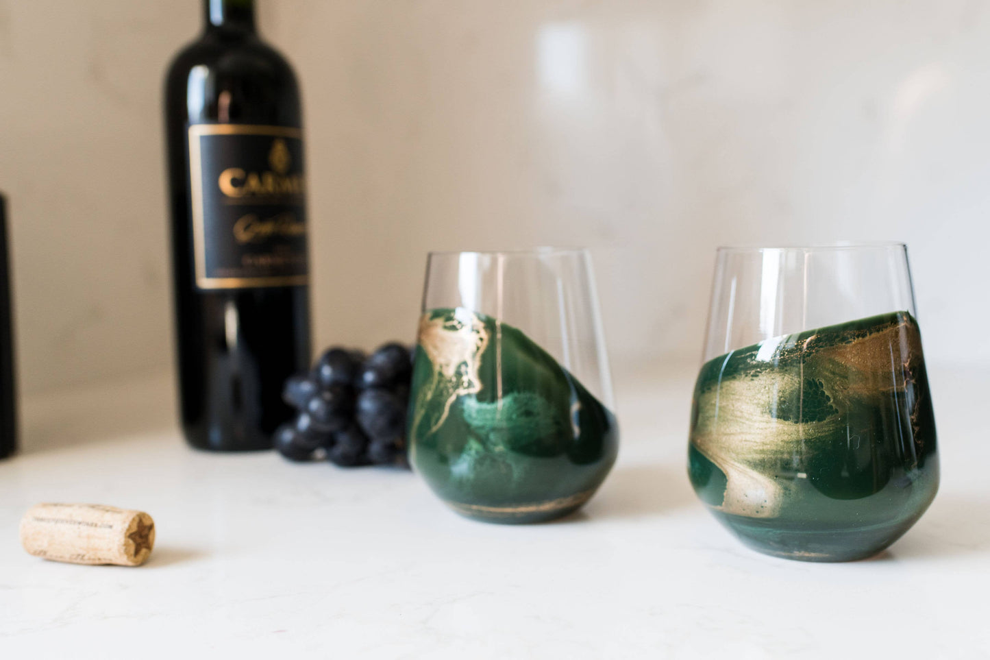 Resin Coated Entertaining Glasses