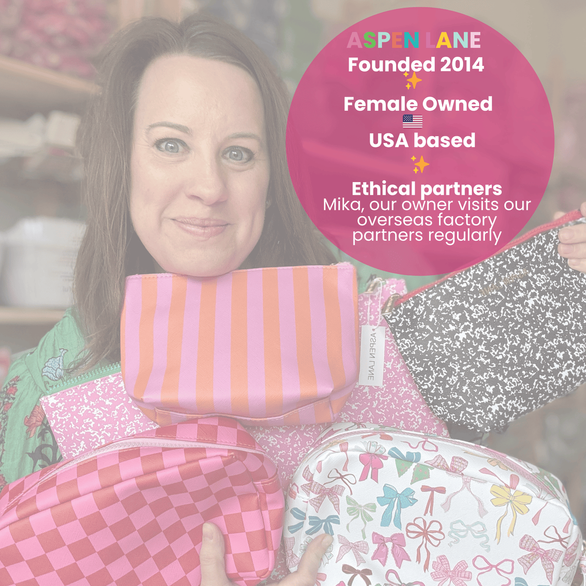 Mahjong Bag Preppy tile bag | Crinkle green & blue stripe