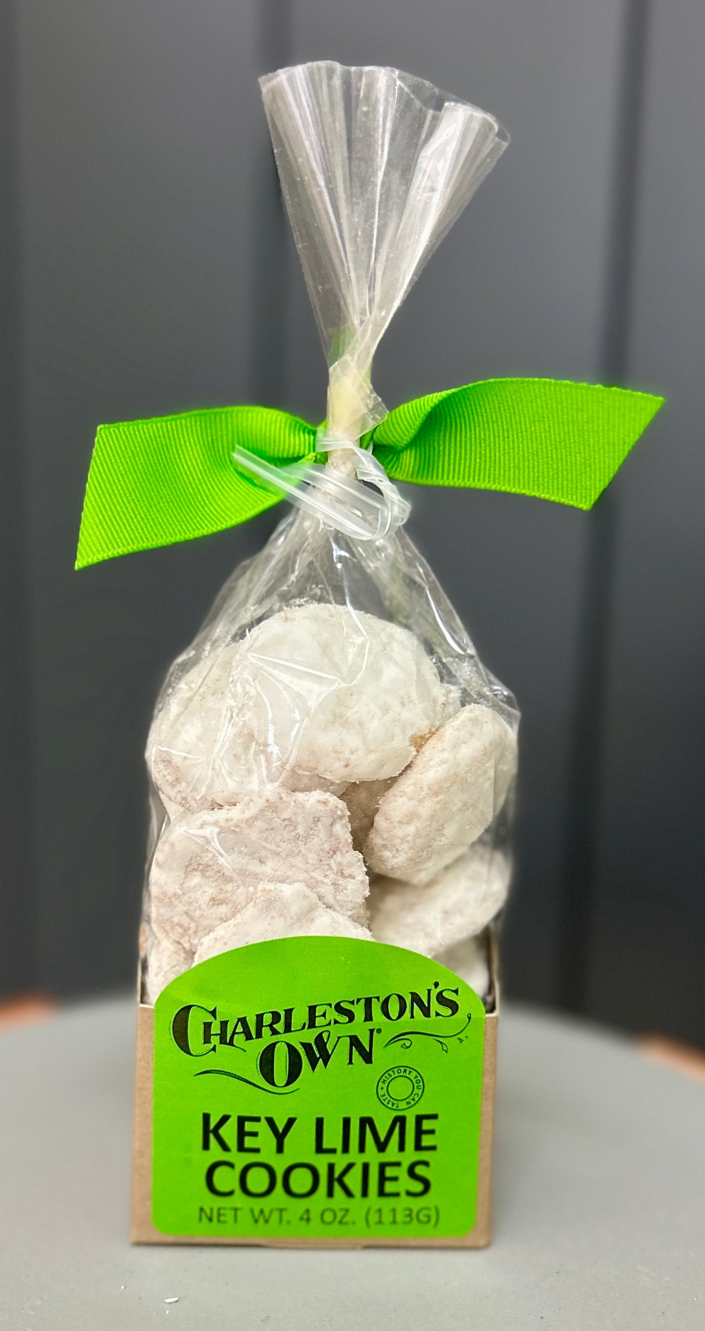 Key lime cookies in 4 oz package. Locally make in Charleston