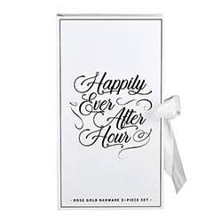 Cardboard Book Boxes - Rose Gold Barware 3Pc