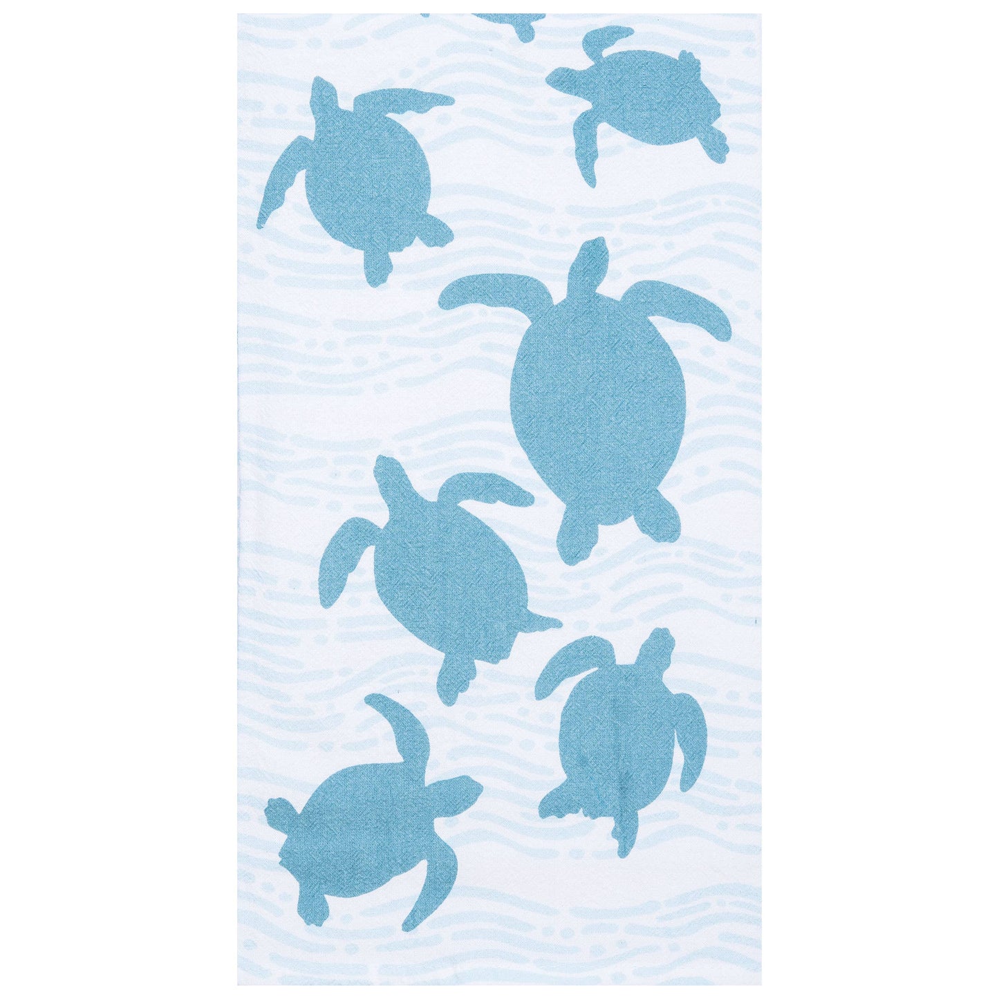 Coastal Turtle Wave Kitchen Towel