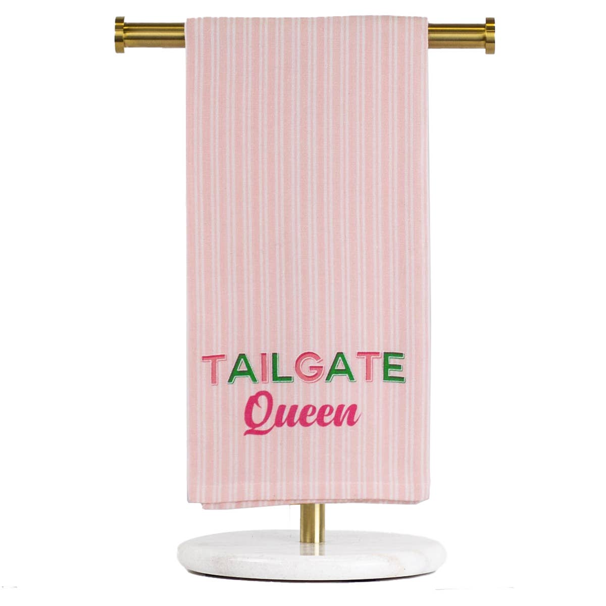 Tailgate Queen Hand Towel Pink/Green 20x28